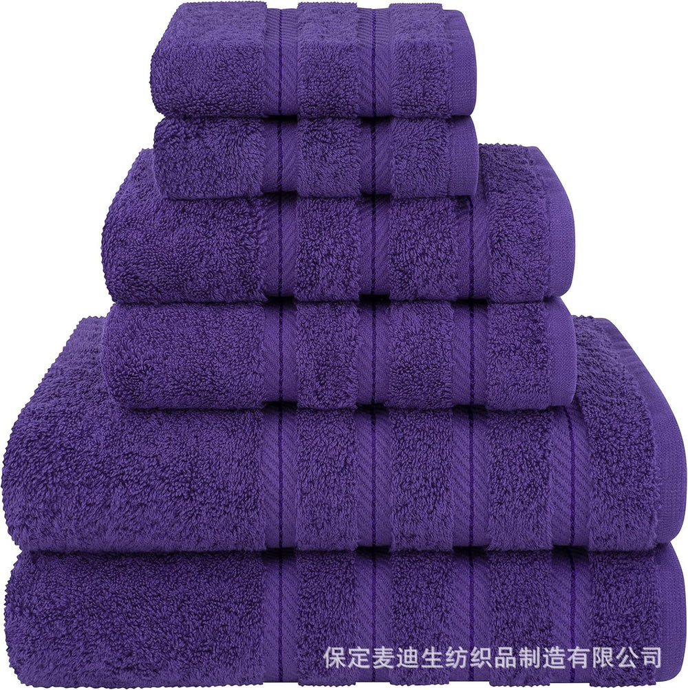 6pcs purple towel set 1 bath towels 1 hand towels 1 towel suit