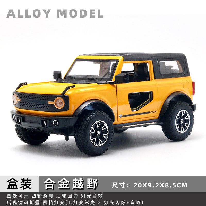 Large jeep wrangler alloy artificial 1:24 model bugatti lambo car kids toy men's gift ornaments