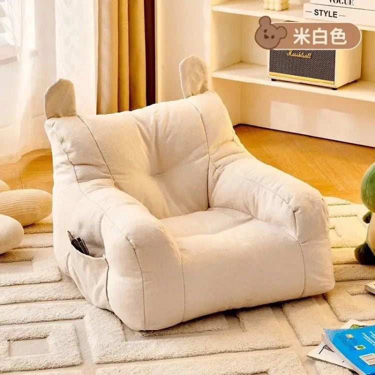 Cream style lazy sofa can lie down and sleep back chair pumpkin single sofa cashmere sofa chair fabric all-in-one