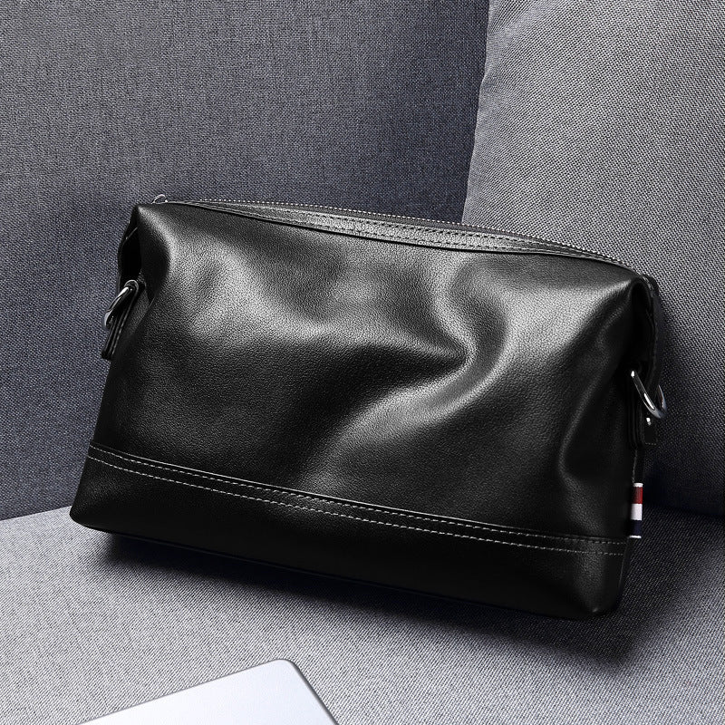 Fashion men's shoulder bag business casual light men's bag first layer cowhide high-end bag leather messenger bag
