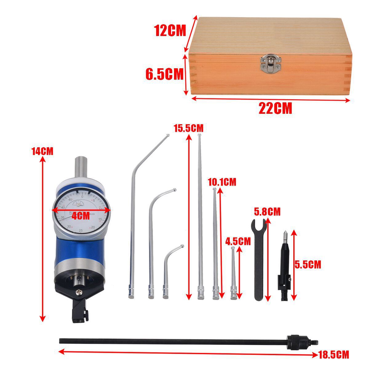 Center search gauge WT 6 drill 0-3MM 0.01MM fixed center lever table, center positioning lever dial table