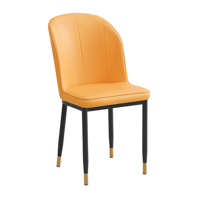 Factory direct wholesale custom backrest chairs, leather leisure chairs, restaurant negotiation chairs, home three-line chairs, dining chairs