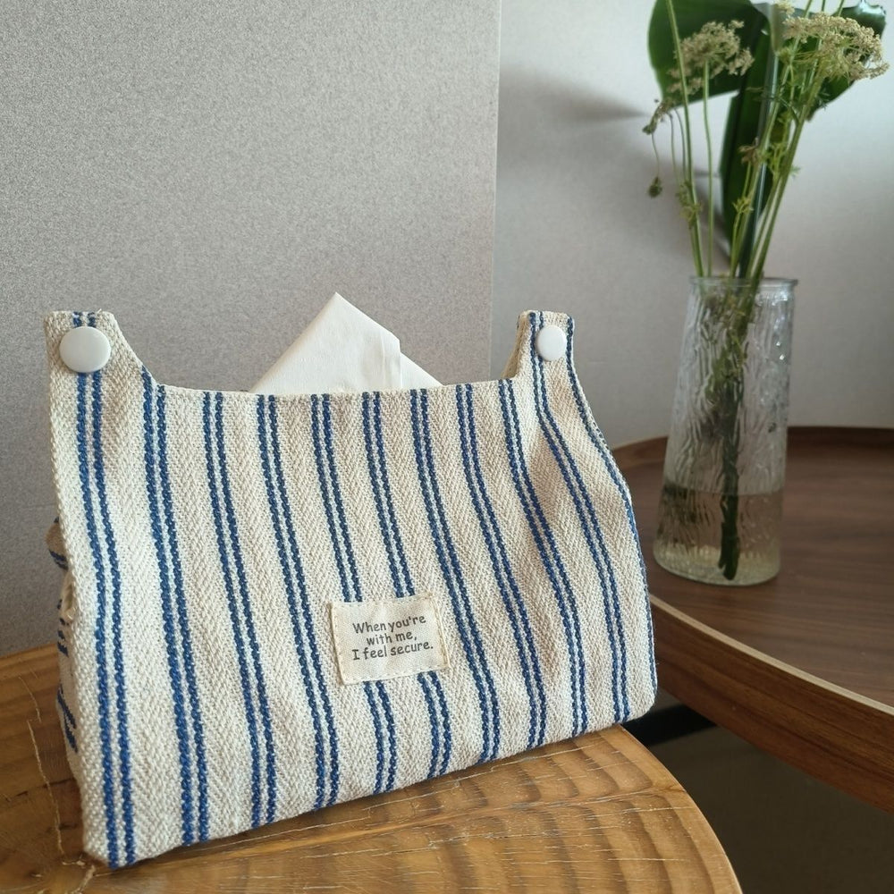 Inscasual scandinavianaccessible luxurystripes tissue box living room bedroom fabric tissue storage box towel tissue bag