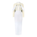 Elegant evening gown - socialite style mesh bodycon dress - birthday dress