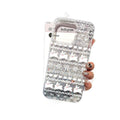 Suitable for iphone16promax silver lace bunny mobile phone case apple 17 all-inclusive anti-fall glitter glue case
