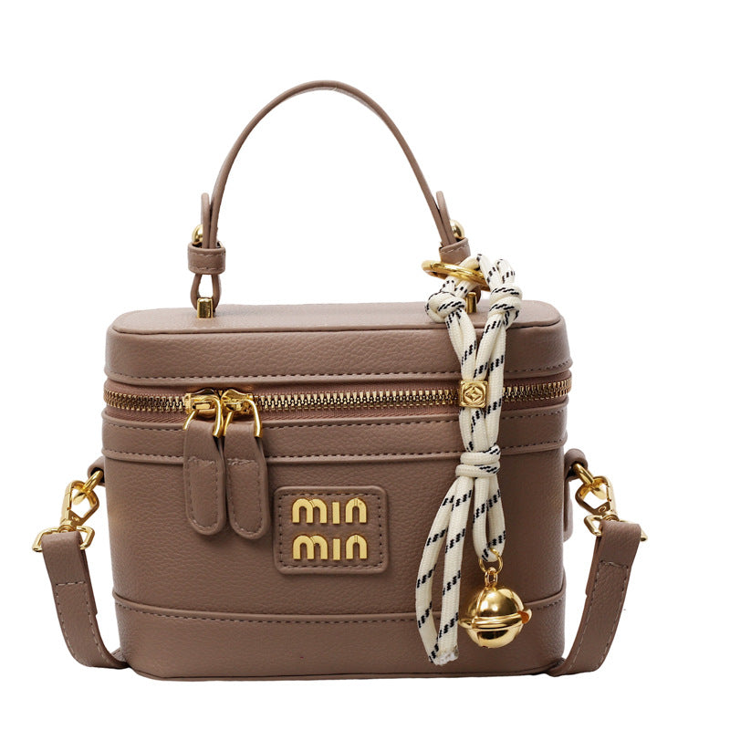 Bag Women's Contrast Color Niche High Texture Box Bag 2025 New Trendy Fashion Versatile Shoulder Bag Casual Messenger Bag