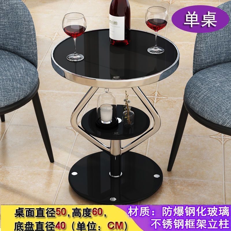 Balcony table and chair set, casual table and chair set, combination tea table, tea table, small coffee table, sofa edge, bedroom tea table and chair