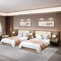 Hotel furniture standard room complete set of hotel bed box tv cabinet combination single room double apartment b&b large bed home
