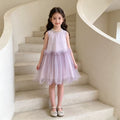 Princess dress  new girls' dress summer chic girls' skirt little girl's stunning sequin mesh dress