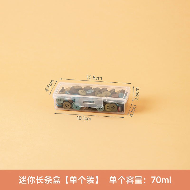 needle and thread plastic transparent storage box with lid drawer can be stacked needle box household mirror cabinet desktop storage box wholesale