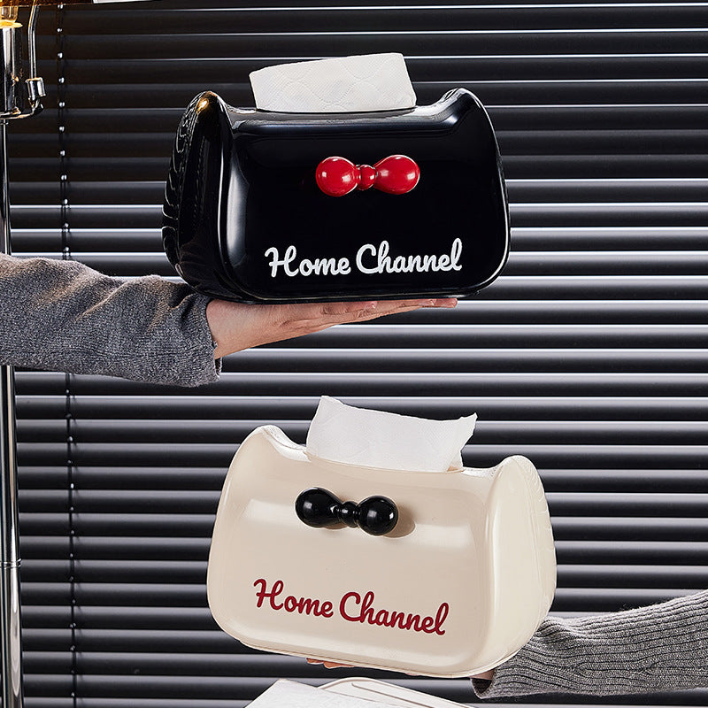 Household high-value non-punching tissue box, living room napkin paper box, creative advanced pumping paper box, desktop coffee table storage