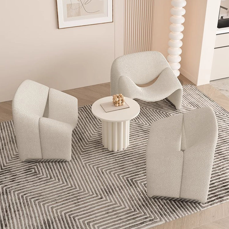 Smiling single sofa living room balcony casual bedroom popular lazy sofa rest area negotiation table and chair combination