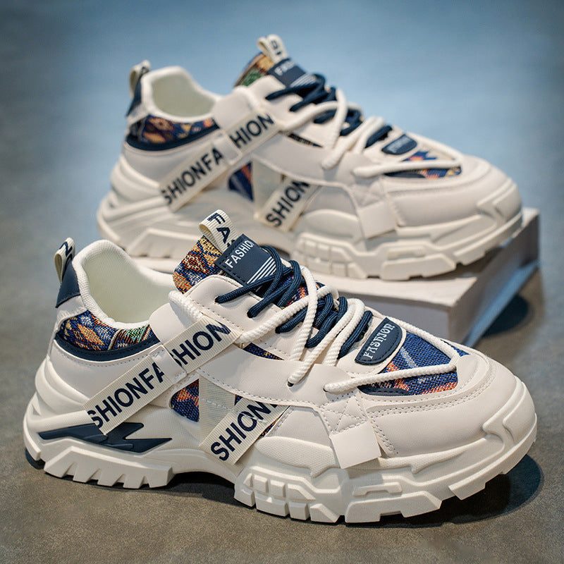 Popular men's shoes winter2025new arrival mesh sneakers youth trendy brand easiest for matchheight increasing dad trendy shoes