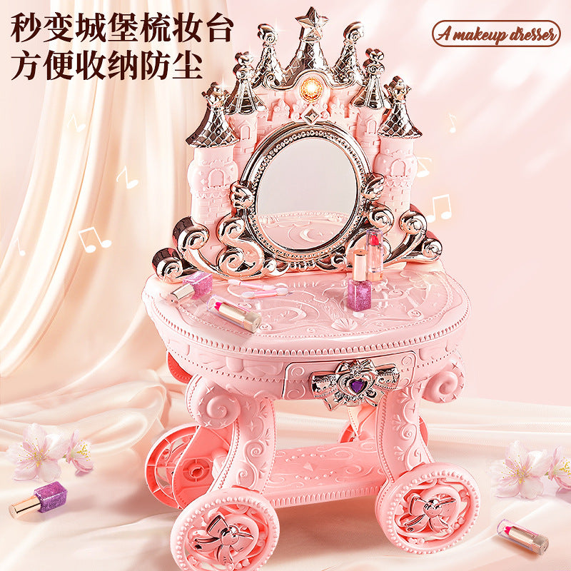 New children's cosmetics toy princess doll set dressing table play house girl makeup box birthday gift