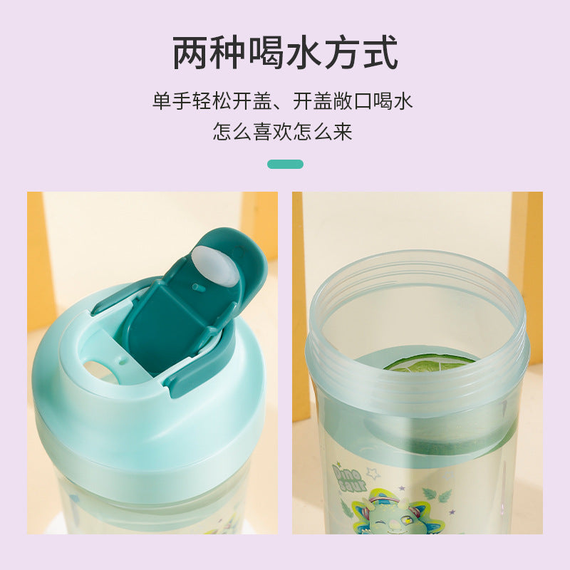 kids' water bottle - perfect for school, summer, and everyday use. plastic cup, elementary school student water bottle, cute cartoon design, ideal gift