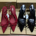 Za2024autumnew arrival high heelsfashioneasiest for match women's shoes daily casualbows pointed toe frenchflats women