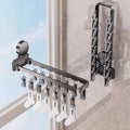 Suction cup for drying socks handy gadget balcony for home windproof stainless steel socks drying rack foldable multi-clip clothes hanger