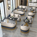 Sales office business reception reception table and chair combination casual coffee shop milk tea shop single and double sofa booth