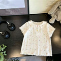 【in stock】girls' colorful star short-sleeve t-shirt -  summer korean style outfit - trendy dopamine dressing tee