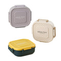 divided student lunch box with rice for office workers, portable microwave heating japanese lunch box, fat-reducing fitness meal