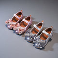 Girls' princess shoes - spring/autumn leather shoes for baby girls, summer soft-soled children's shoes, kids' shoes with sequin bow, princess style