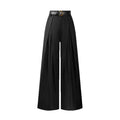 Amazon cross-border women's new high-waisted wide-leg pants: european and american style, drapey, pleated, slimming, commute-ready suit pants