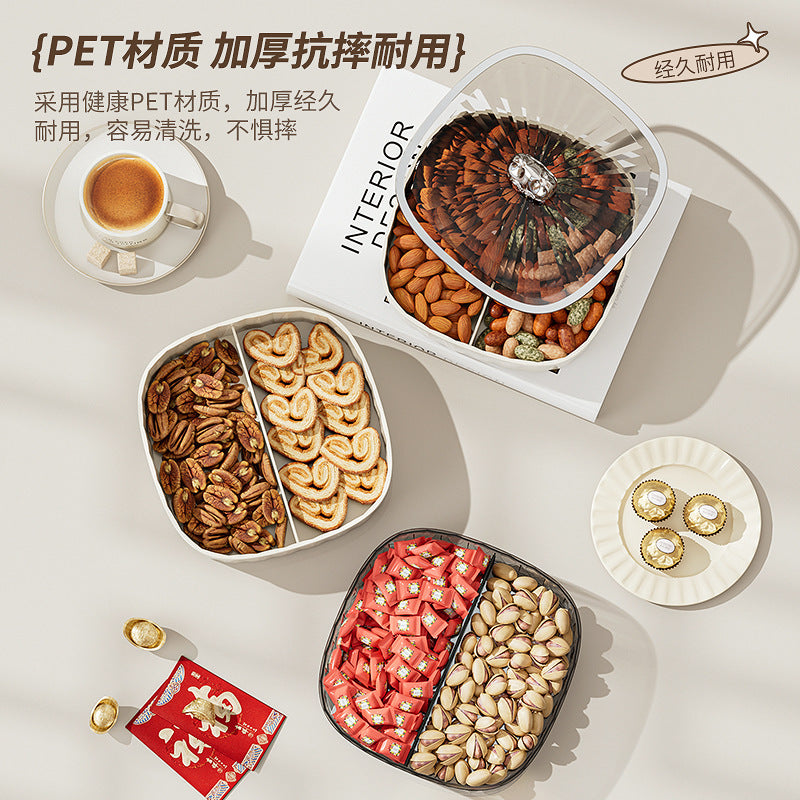 Luxury sealed fruit bowl - premium 2025 design for home living room coffee table - candy & snack display, dried fruit storage box