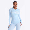 European and american  new fashion sporty slim-fit printed letter long sleeve jacket and tight-fitting pants two-piece tracksuit set