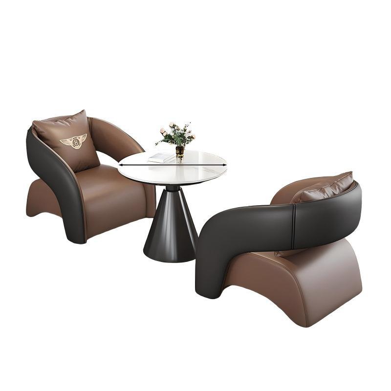 Sales office negotiation sofa chair design shape lazy table and chair beauty salon rest area reception one table and four chair combination