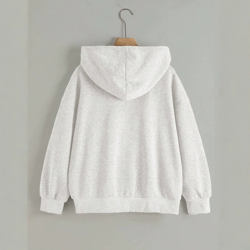 Amazon  european and american cross-border new casual loose-fit printed letter hoodie