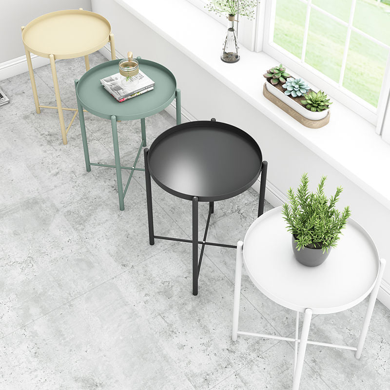 Scandinavian side table for home living room iron art coffee table bedside table tray table modern casual bedroom creative round table