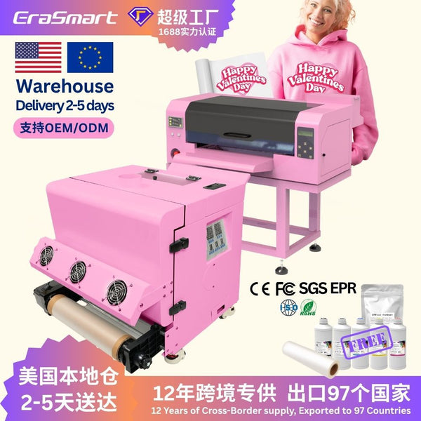 A3 White Ink Printing Printer Hat Short Sleeve T-Shirt Pattern Printing White Ink Shaking Powder Drying DTF Digital Printing Machine