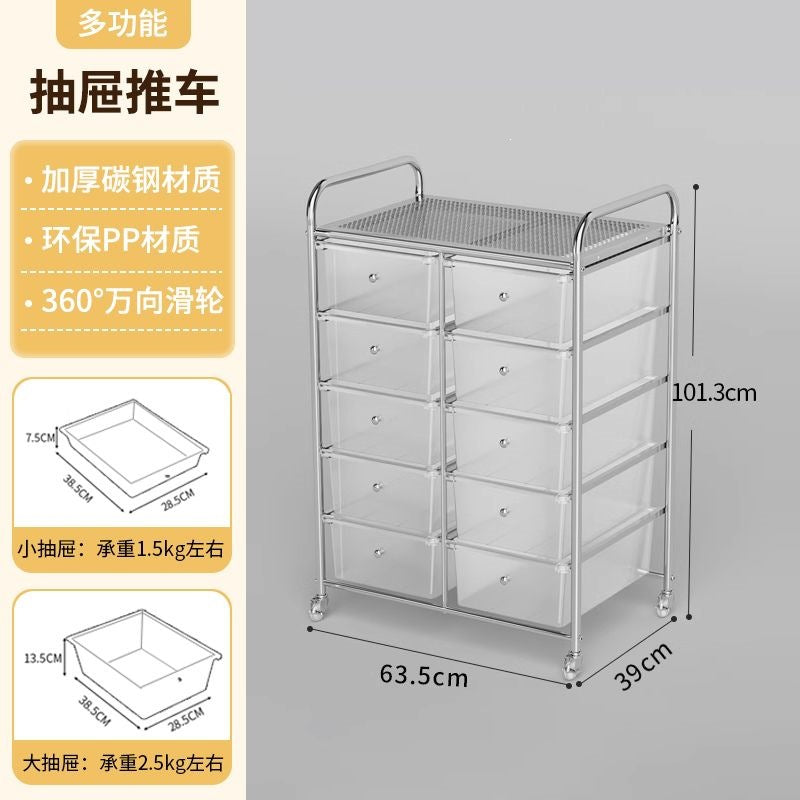 Multi-tiered storage cabinet with drawers - versatile organizer for home, space-saving, black