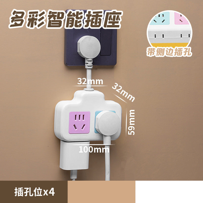 Colorful socket converter multi-function plug conversion for home with usb one to three multi-hole plug-in board