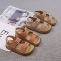 Girls' retro velcro sandals -  summer new arrivals: versatile, comfortable, and casual flat sandals for kids, perfect for beach and everyday wear