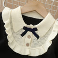 fall/winter new collection: stylish and chic knitted sweater dress for little girls - preppy style