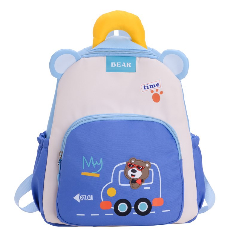 New kindergarten schoolbag cute digging bear schoolbag cartoon schoolbag boy baby simple and lightweight backpack wholesale