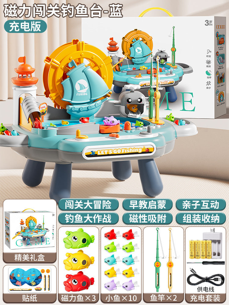 Children's electric magnetic fishing toy - fun early education & brain training - perfect birthday gift for boys & girls - interactive parent-child game