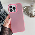 Suitable for apple 15promax skin-feeling protective case iphone14 laser imd pure color material color silver mobile phone case