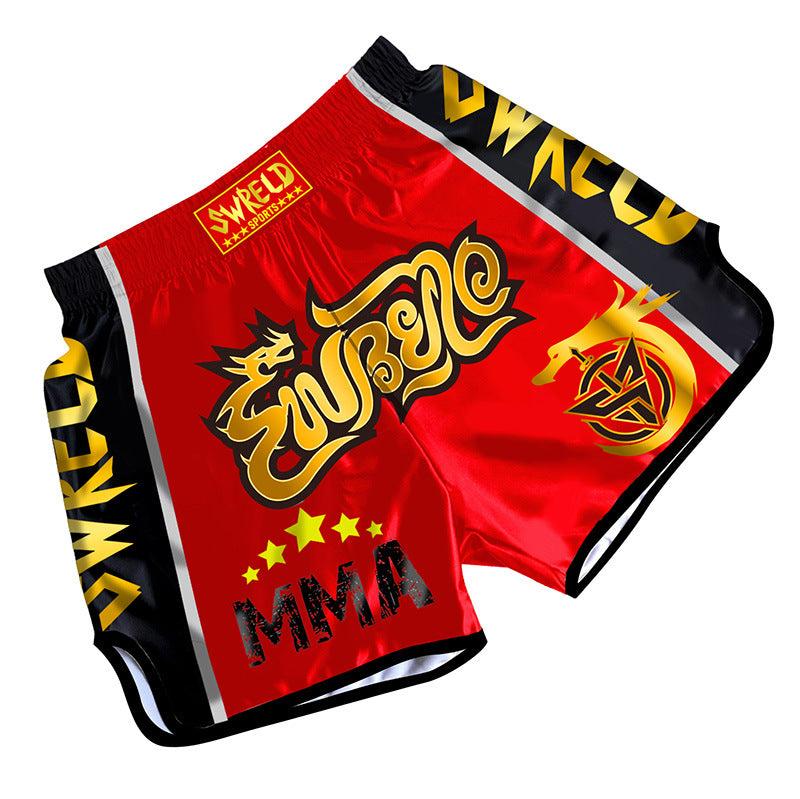 MMA Boxing Training Anti-Wear Fighting Pants UFC Mixed Fighting Muay Thai Shorts Running Fitness Cycling Fighting