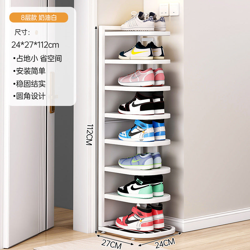 Simple metal shoe rack, small narrow shoe rack, dormitory occupies a small entrance, multi-layer shoe storage shoe rack outside the corridor