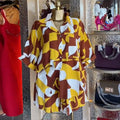 European and american cross-border women's fashion:  autumn new collection - trendy printed oversized shirt & high-waisted wide-leg shorts casual set