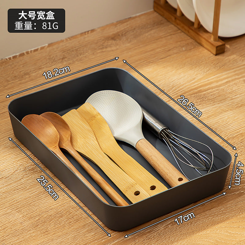 Kitchen Supplies Tableware Storage Box Desktop Seasoning Box Plastic Food Grade Drawer Organizing Storage Box Chopsticks Storage