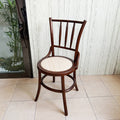Bamboo chair - black walnut - rattan seat