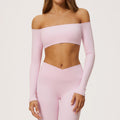 Amazon nude sports tops women's short one shoulder strap breast pad breathable high elastic quick dry yoga long sleeves 2588