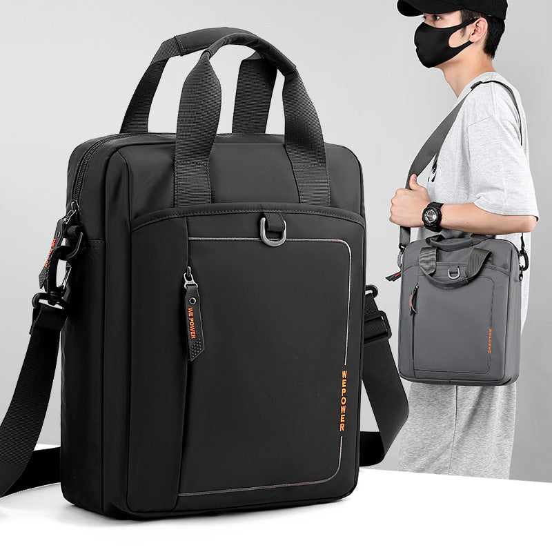 Cross-border new men's shoulder bag casual business portable men's bag fashion simple men's messenger bag briefcase computer bag