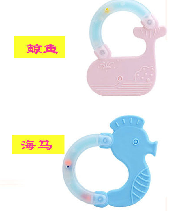 Bulk rattle can be boiled teeth bite baby rattle hand ring ball bulk bed hanging bell baby toy accessories