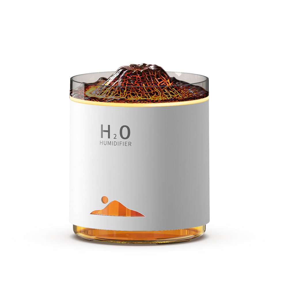 Artificial flame aromatherapy machine for home bedroom office desktop atmosphere lamp humidifier diffuser small volcano desktop