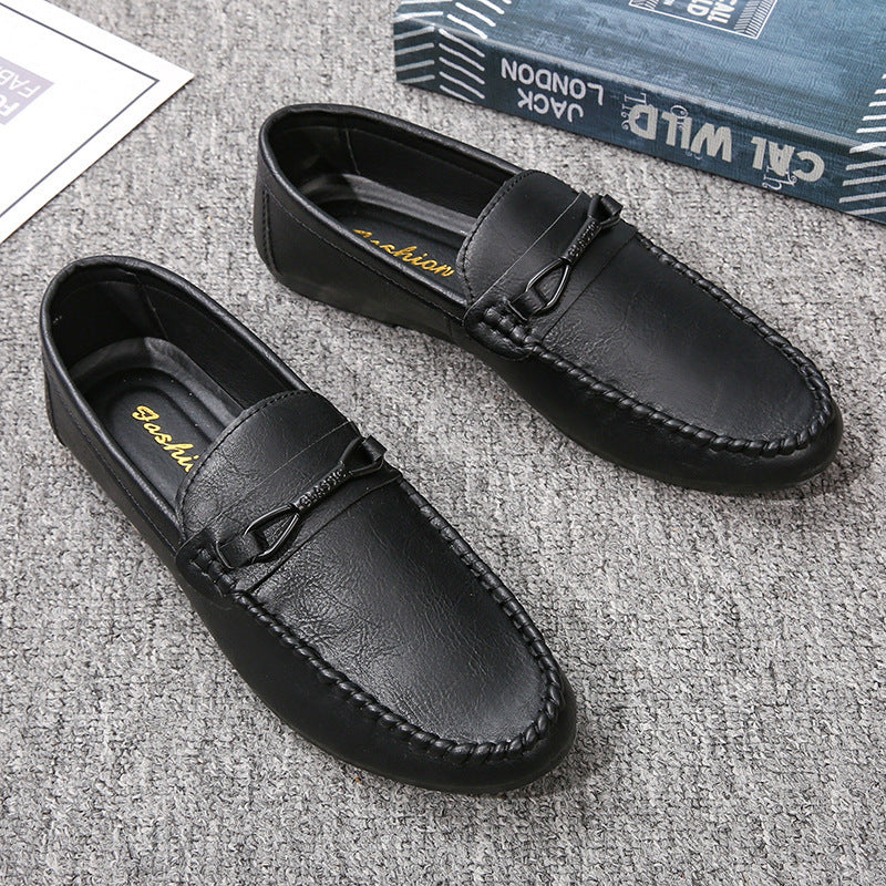 Men's loafers: new 2025 slip-ons, korean style trendy soft sole casual leather shoes, british style men's footwear