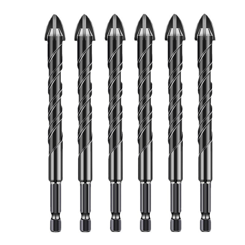 ATO carbide cross four-edged triangular drill, hexagonal handle brick wall tile cement ceramic punching triangular drill